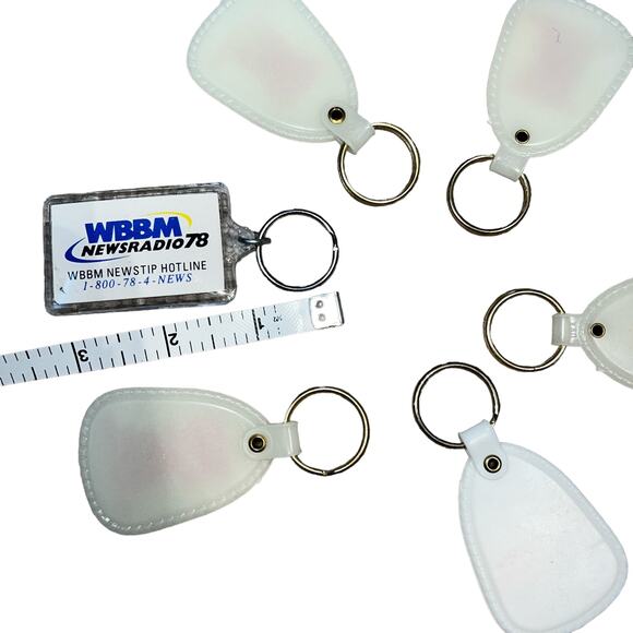 Vintage Advertising Promotional Keychains Glow In The Dark Lot of 6 - Picture 3 of 3